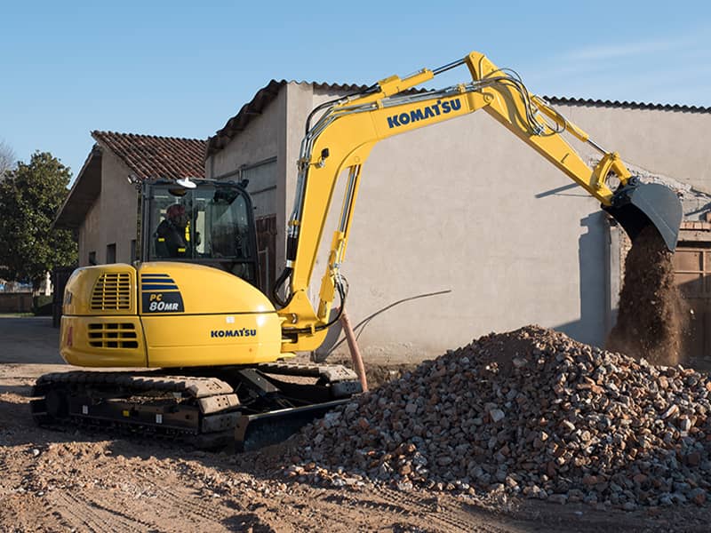 001_mini_pelle_Komatsu_PC80_Location_grue_remorque_nacelle_machine_Pierre_Debyttere_Transport_Celles_location_machines_engins_Tournai_Frasnes_Mons_Mouscron